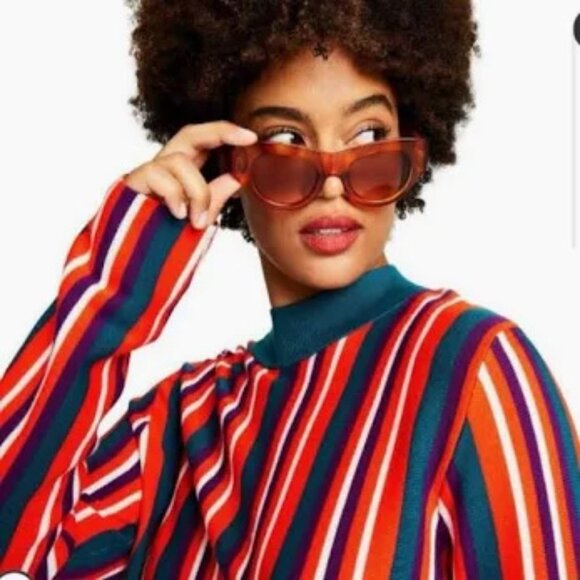 Victor Glemaud Sweaters - Victor Glemaud for Target Multicolor Striped Funnel Neck Sweater Large